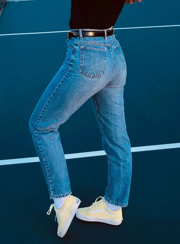 高腰直筒牛仔褲（女士）